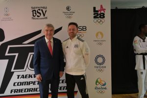 Thomas Bach mit Landestrainer Boris Winkler